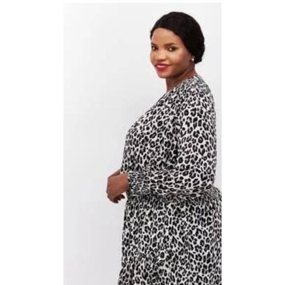 Vince Camuto Plus Size Leopard-Print Fit & Flare Dress 1X NWT - Picture 2 of 3